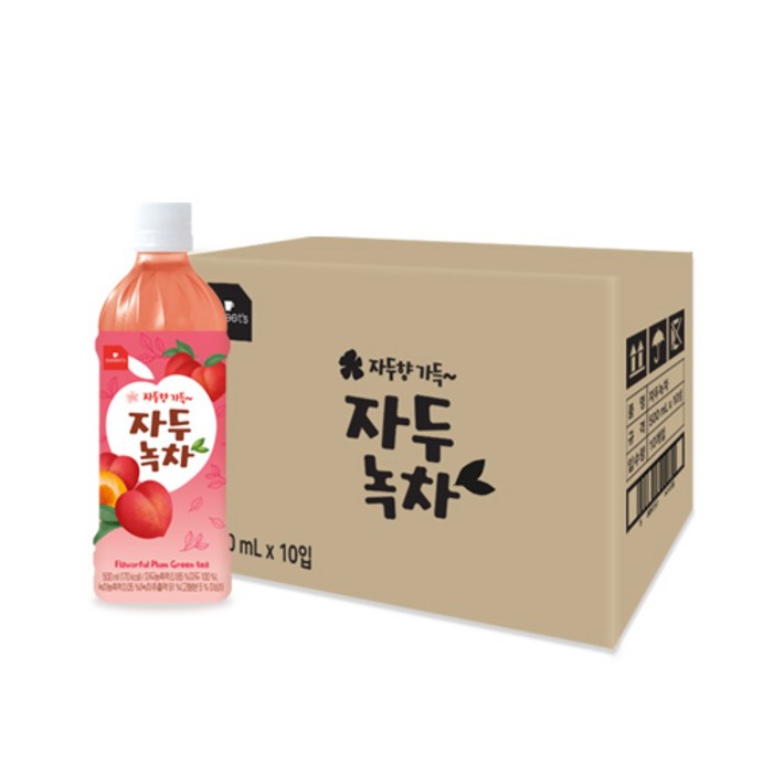 웰그린 스위츠 자두녹차 페트음료 500ml * 10개입 대표 이미지 - 편의점 음식 추천