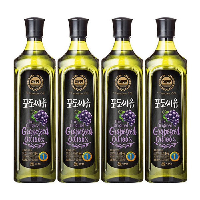 해표 포도씨유, 900ml, 4개 대표 이미지 - 냉면 추천