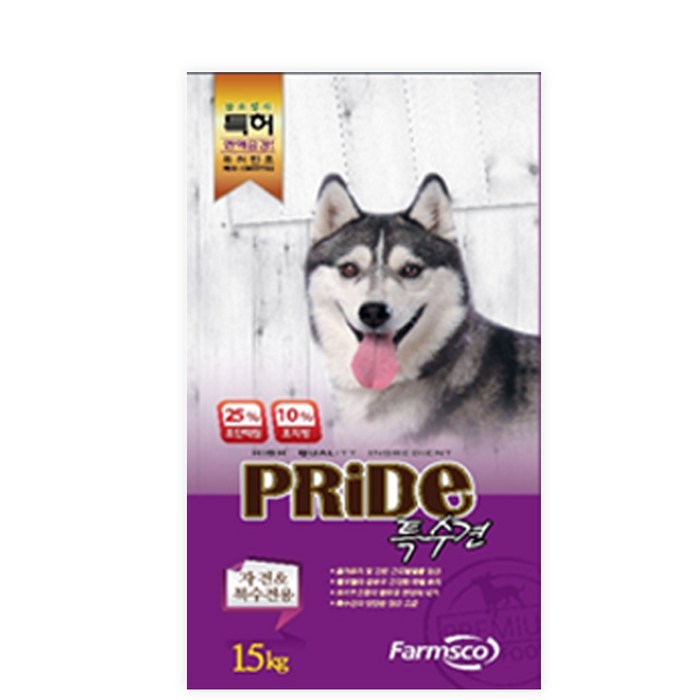 프라이드특수견15kg 골든리트리버 닥스훈트 불독 허스키 달마시안 도베르만핀셔 세인트버나드 그레이트데인 개사료대용량 대표 이미지 - 골든리트리버 사료 추천