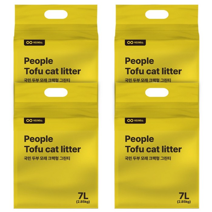 국민모래 두부모래 오리지널 크랙형 17kg 7L x 6EA 고양이 배변모래, 2.85kg, 6개