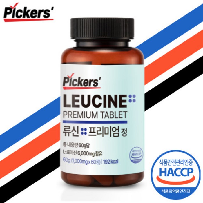 픽커스 류신 단백질 타블렛 프리미엄 정 1000mg, 1통(60정 2개월분) 대표 이미지 - 류신 단백질 추천