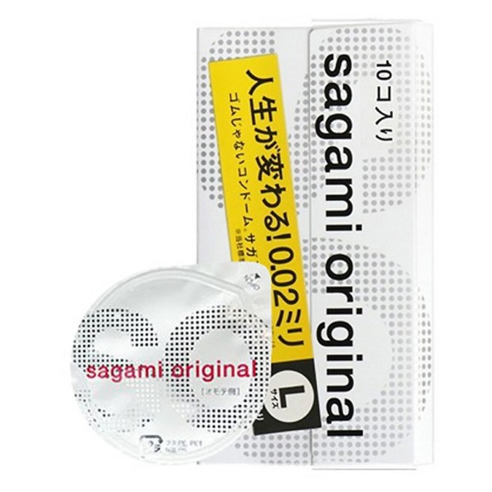 [노콘노섹] 사가미 오리지널 0.02 L 6개입 1박스 0.02mm 극초박 라지사이즈 Sagami Origianl Ultra Thin/Large Size Condoms 대표 이미지 - 사가미 콘돔 추천