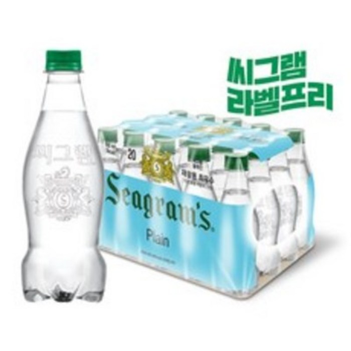 코카콜라음료 [본사직영] 씨그램 무라벨 플레인 450ml 펫 20입, 100개 대표 이미지 - 무라벨 탄산수 추천