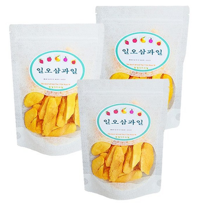 일오삼과일 동결건조망고 3팩 1팩60g, 60g 대표 이미지 - 건조 딸기 추천