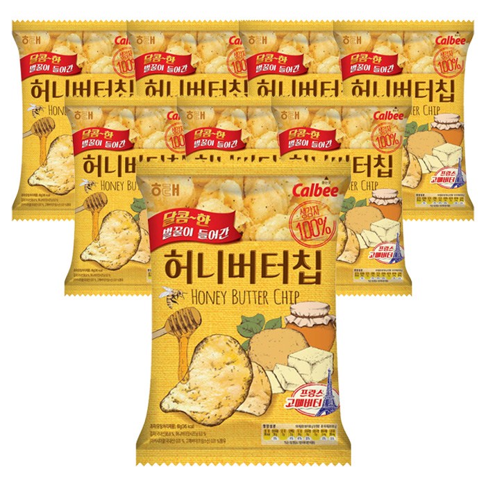 해태제과 허니버터칩, 60g, 8개 대표 이미지 - 해태 과자 추천