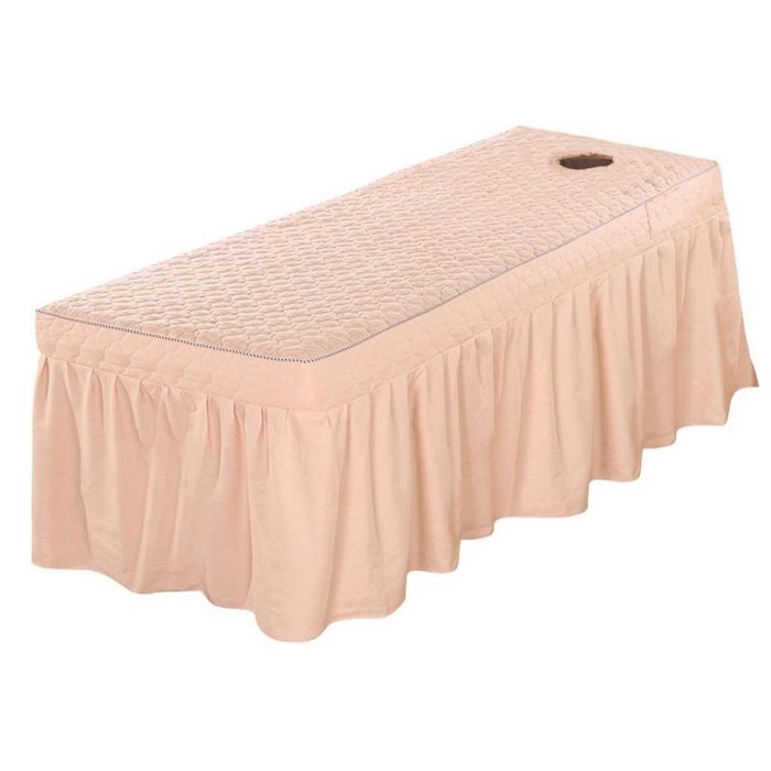 화장용 리넨 안마 테이블 치마 아름다움 침대 장 덮개 적합 75x31inch 침대, 옥 핑크, 설명 대표 이미지 - 마사지 침대 추천