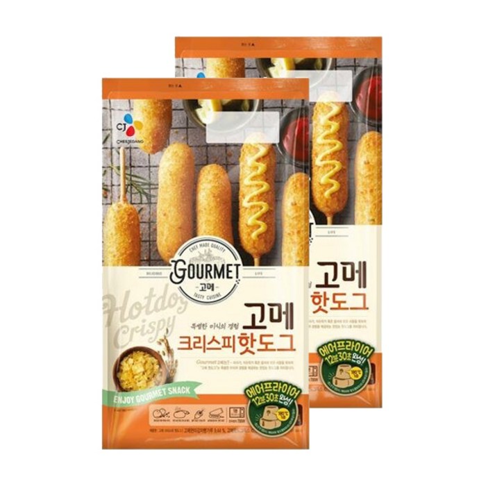 CJ제일제당 고메 크리스피 핫도그, 480g, 2개 대표 이미지 - 냉동 핫도그 추천