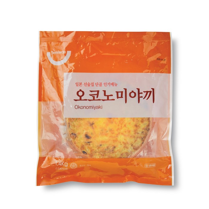 세미원푸드 오코노미야끼 1.4kg (350g x 4개), 2팩 대표 이미지 - 오코노미야끼 추천