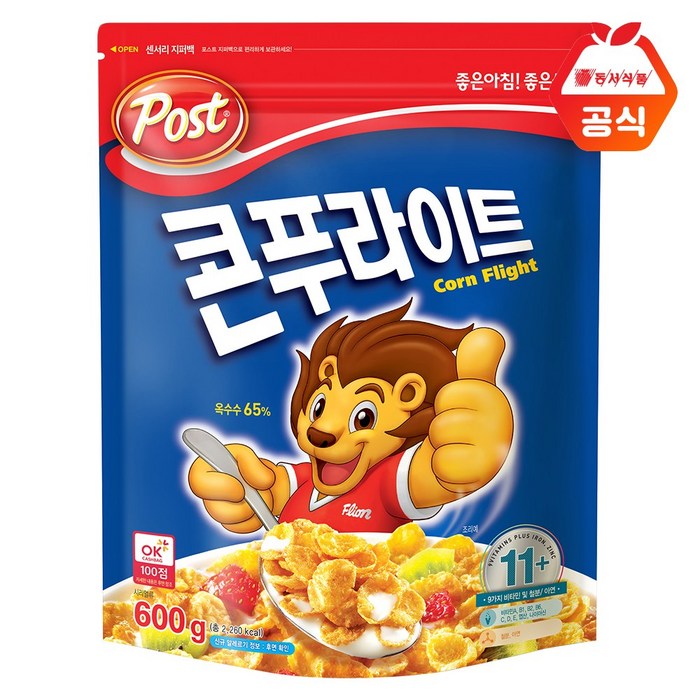 포스트 콘푸라이트 시리얼, 600g, 1개 대표 이미지 - 포스트 시리얼 추천