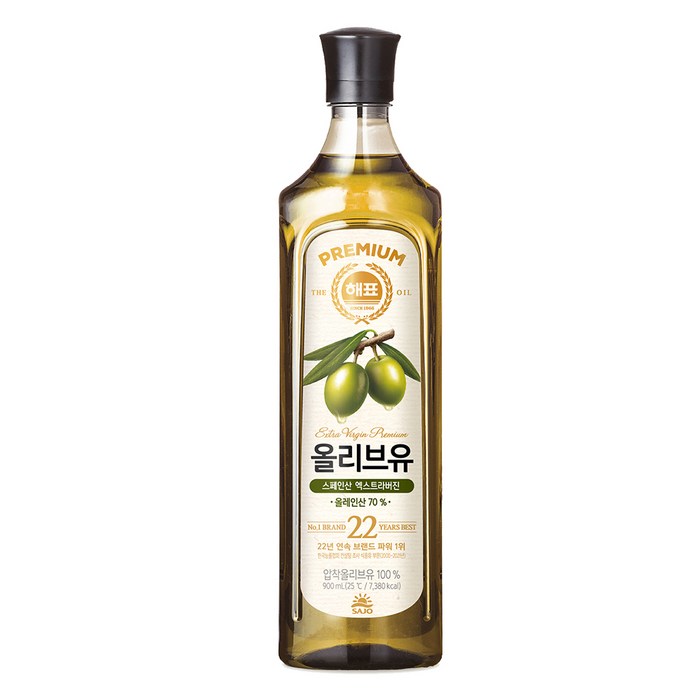 해표 압착 올리브유, 900ml, 1개 대표 이미지 - 튀김유 추천