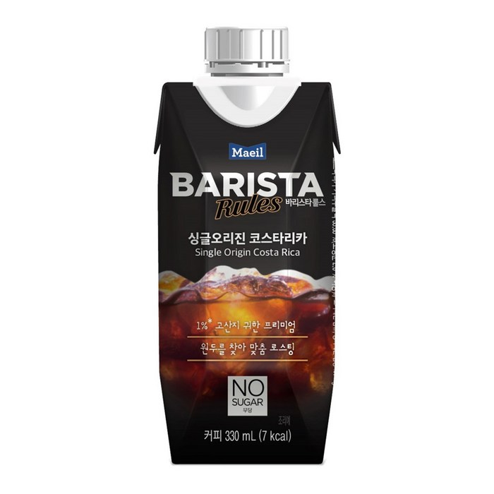 매일유업 바리스타룰스 싱글오리진 코스타리카 커피, 330ml, 12개 대표 이미지 - 아카페라 추천