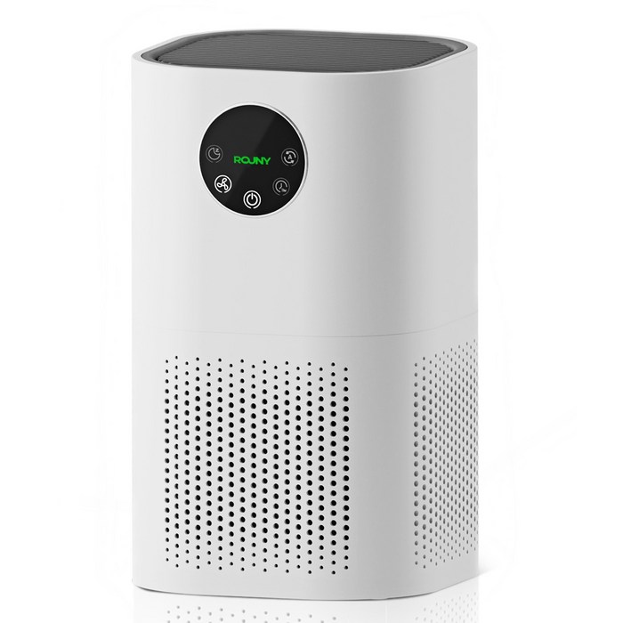 ROUNY 저소음 공기청정기 20에서 50제곱미터 가정용 애완동물 털 관리, 흰색, APT1