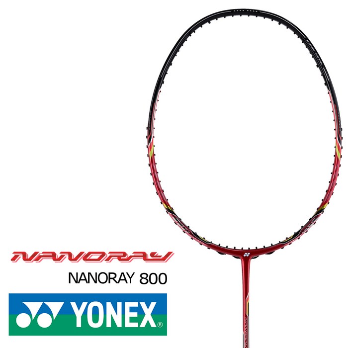 Yonex NANORAY 800 PSAR Red Badminton Racket Racquet String 3U/4U with Free Cover 