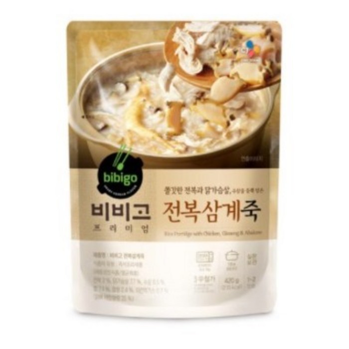 비비고 전복 삼계죽, 420g, 4개 대표 이미지 - 삼계탕 재료 추천