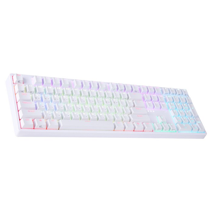 앱코 HACKER PBT RGB 무접점 유선키보드 45g, KN10, 화이트 대표 이미지 - 파스텔톤 키보드 추천