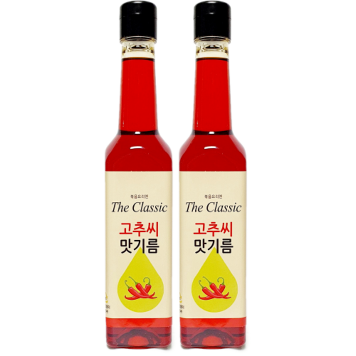 클래식 고추기름 500ml 1+1 국산 고추 고추씨 사용 당일발송(평일14:00까지) 고추씨기름, 1세트 대표 이미지 - 파기름 추천