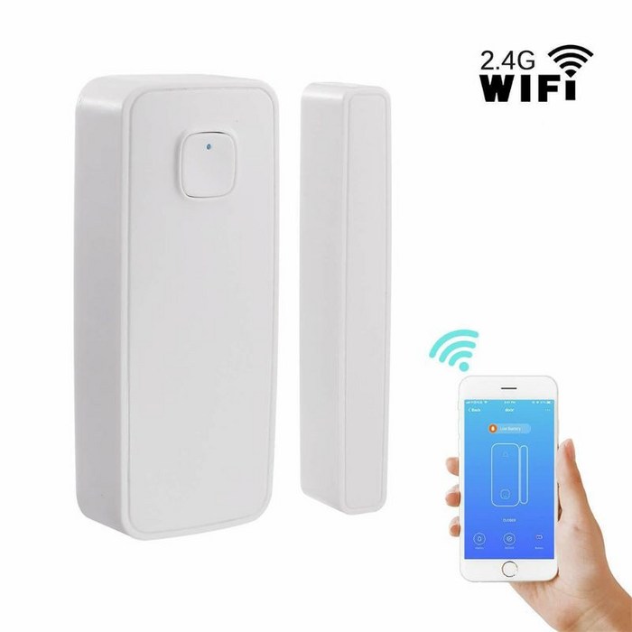 Wi -Fi 도어 센서 창 보안 경보 알람 센서 마그네틱 스위치 무선 탐지기, 하얀색 대표 이미지 - 호출벨 추천