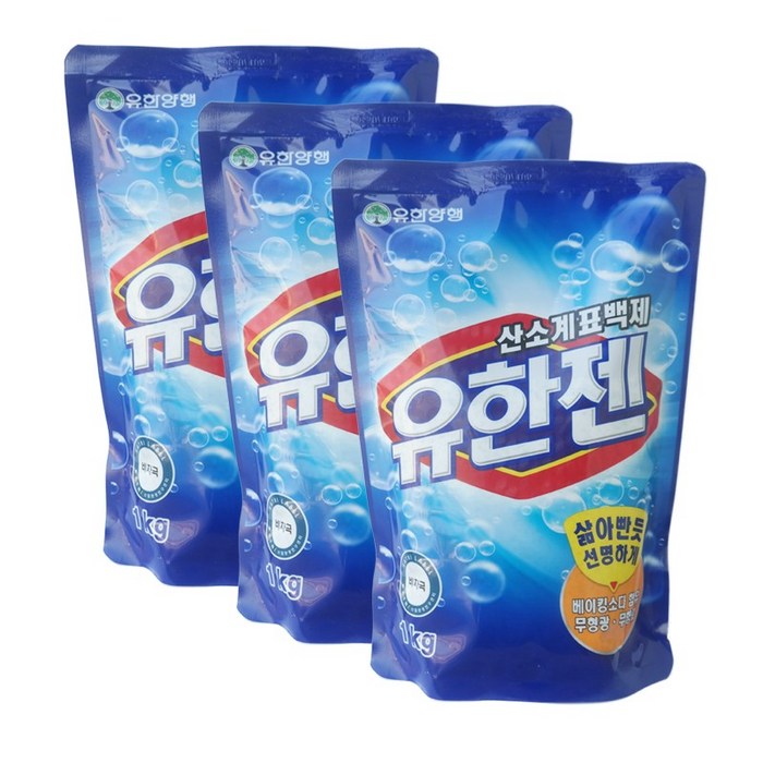 산소계표백제 유한젠, 1kg, 3개 대표 이미지 - 산소계 표백제 추천