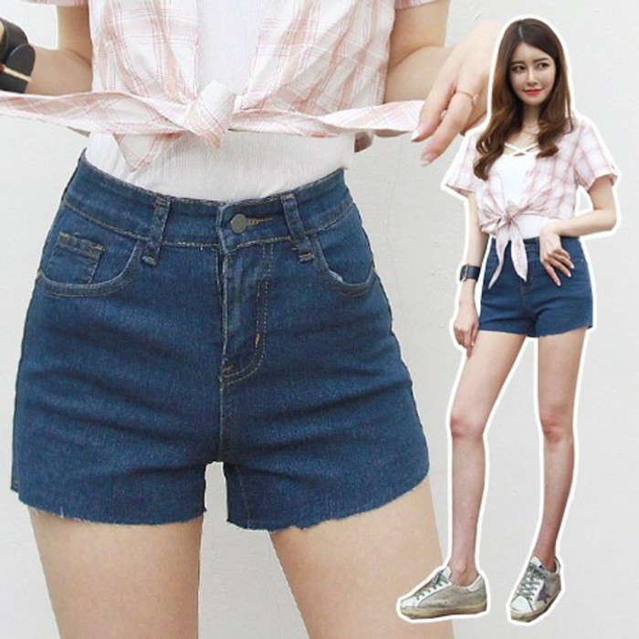 가비진 4부 컷팅 핫팬츠 대표 이미지 - 가비진 반바지 추천