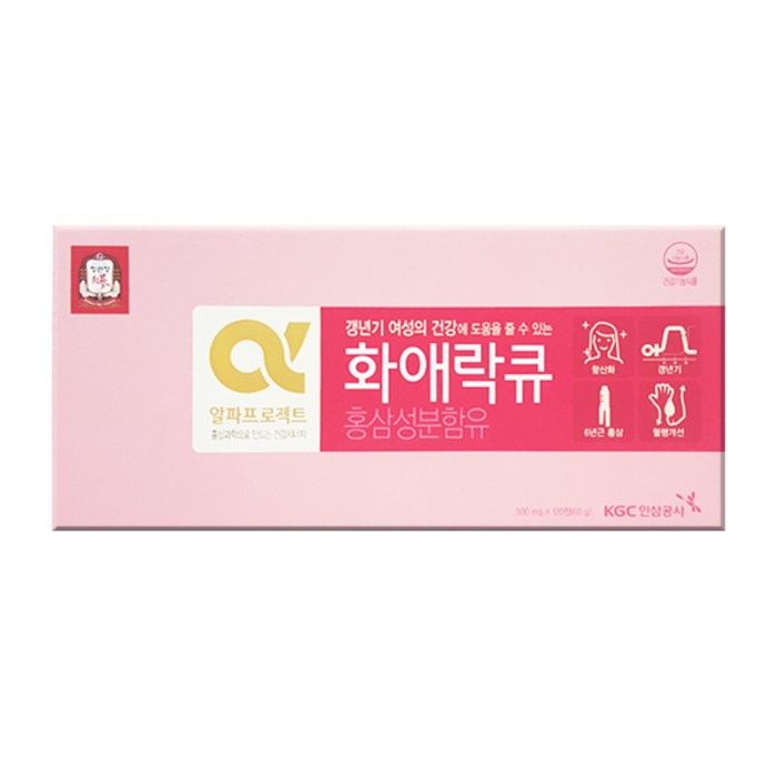 정관장 화애락큐 120정 1박스/갱년기여성/갱년기영양제/홈앤쇼핑 대표 이미지