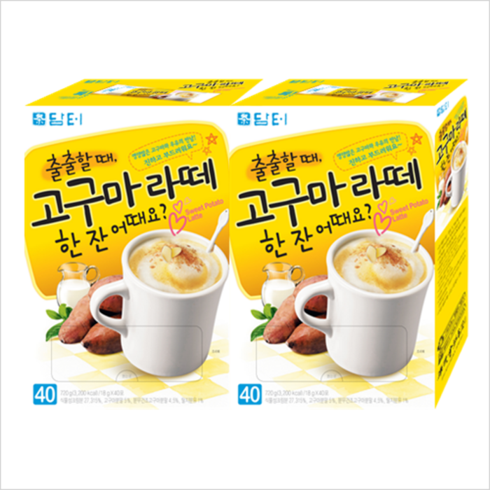 담터 고구마라떼40Tx2개, 1개 대표 이미지 - 고구마 라떼 추천
