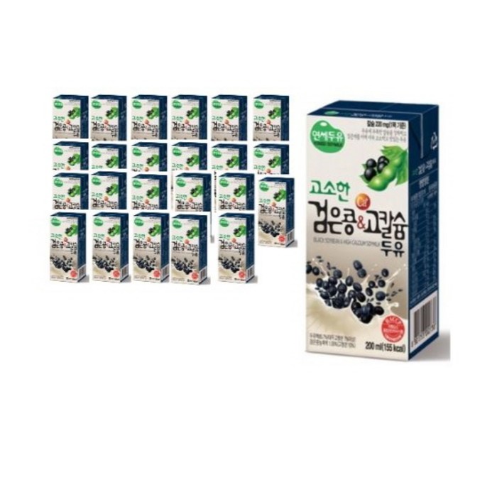 연세두유 고소한 검은콩 & 고칼슘 두유, 16개, 200ml 대표 이미지 - 고소한 검은콩 두유 추천