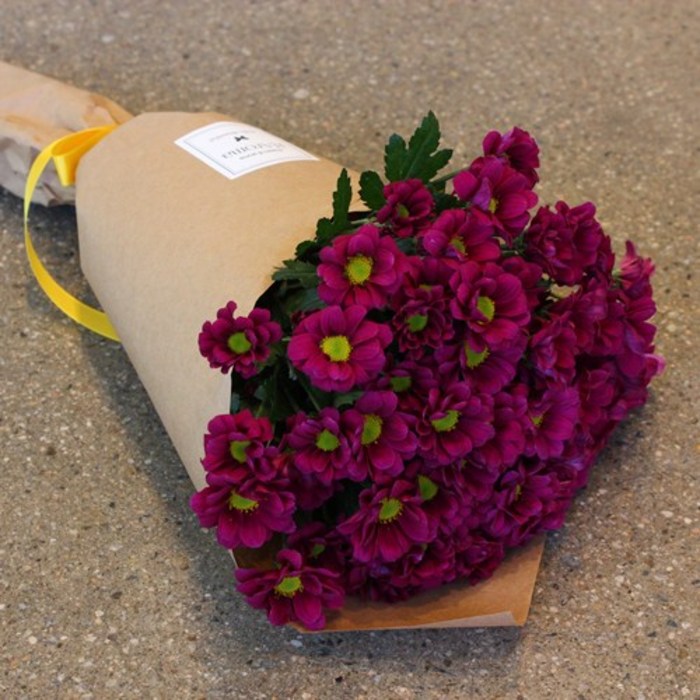 플라로마 소국꽃다발(화병포함) 생일선물 인테리어꽃 전국꽃배달, 와인