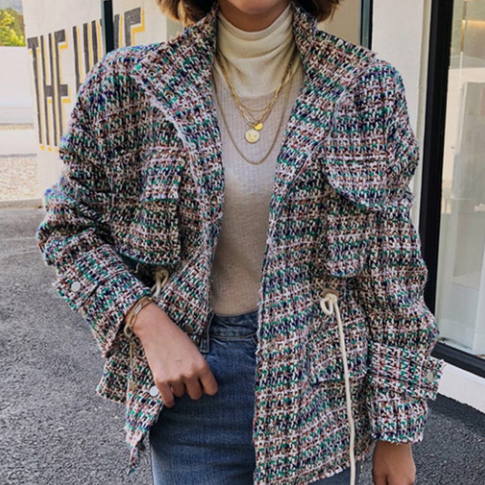 떳다그녀 르제이 트위드 캐주얼 자켓 대표 이미지 - 트위드 자켓 추천