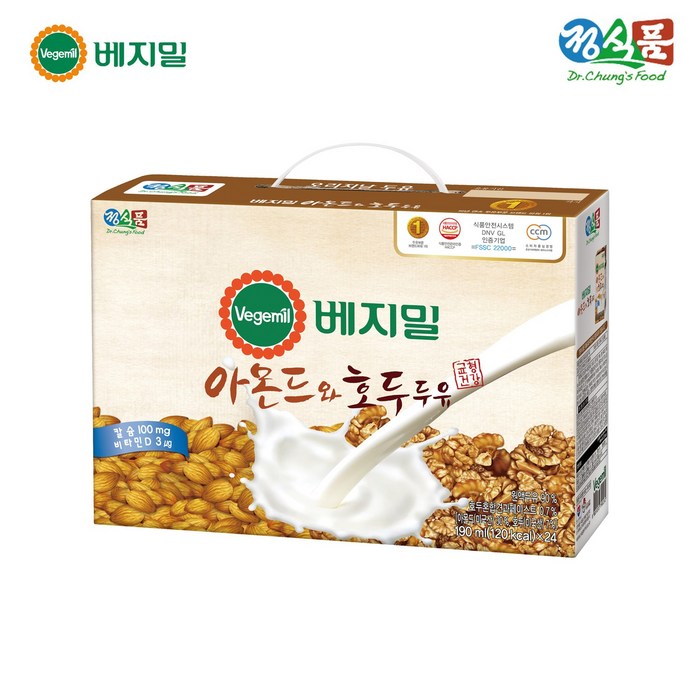 베지밀 아몬드와 호두 두유, 72개, 190ml 대표 이미지 - 아몬드 추천