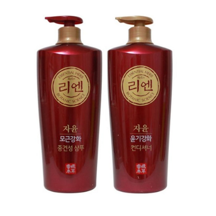 리엔 자윤(모근강화 중건성 샴푸 950ml+윤기강화 컨디셔너 950ml), 1세트 대표 이미지 - 중건성 샴푸 추천
