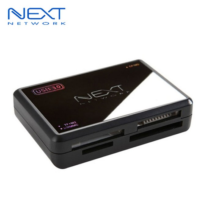 넥스트 USB 3.0 CF SD 올인원 카드 리더기 NEXT-9703U3 + 케이블 1m 세트, 혼합색상 대표 이미지 - SD카드 리더기 추천