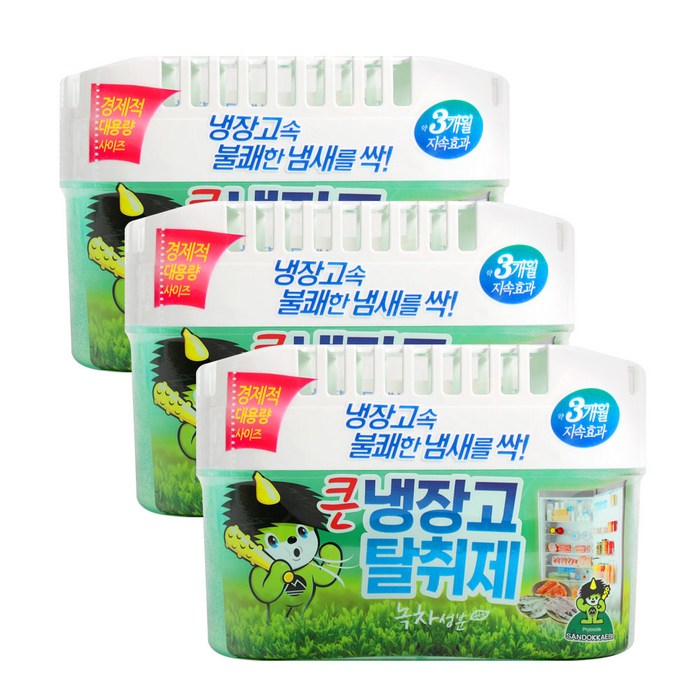 산도깨비 큰 냉장고 탈취제 본품, 420g, 3개 대표 이미지 - 냉장고 탈취제 추천