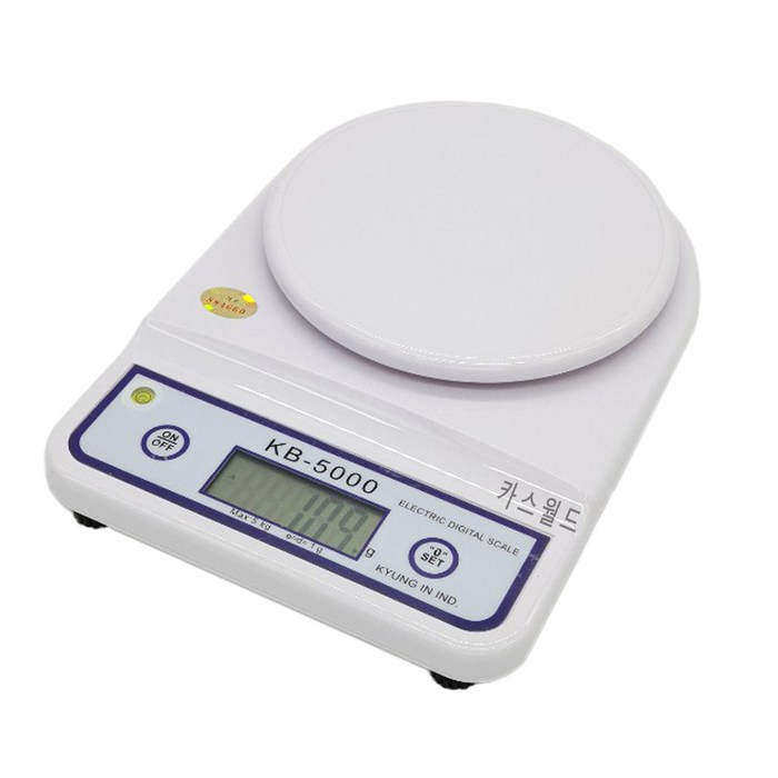경인산업 디지털저울 주방저울 전자저울 계량저울, 경인산업 디지털저울 KB5000-5kg 대표 이미지 - 전자저울 추천