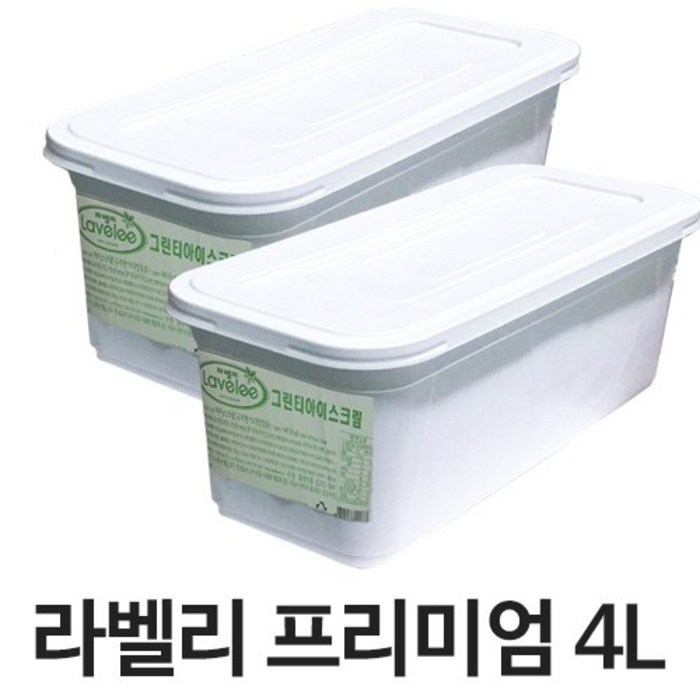 라벨리 프리미엄 4리터 녹차(2통), 1세트, 4L 대표 이미지 - 녹차 아이스크림 추천