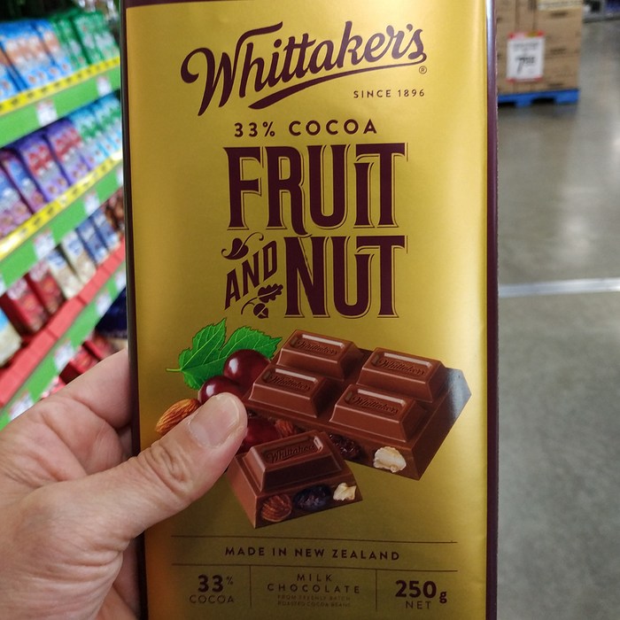 [휘태커스] 프룻앤너트 블럭 250g 뉴질랜드 초콜릿 제왕, 5개 대표 이미지 - 휘태커스 초콜릿 추천