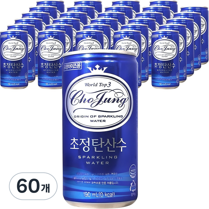 초정탄산수 플레인, 190ml, 60개