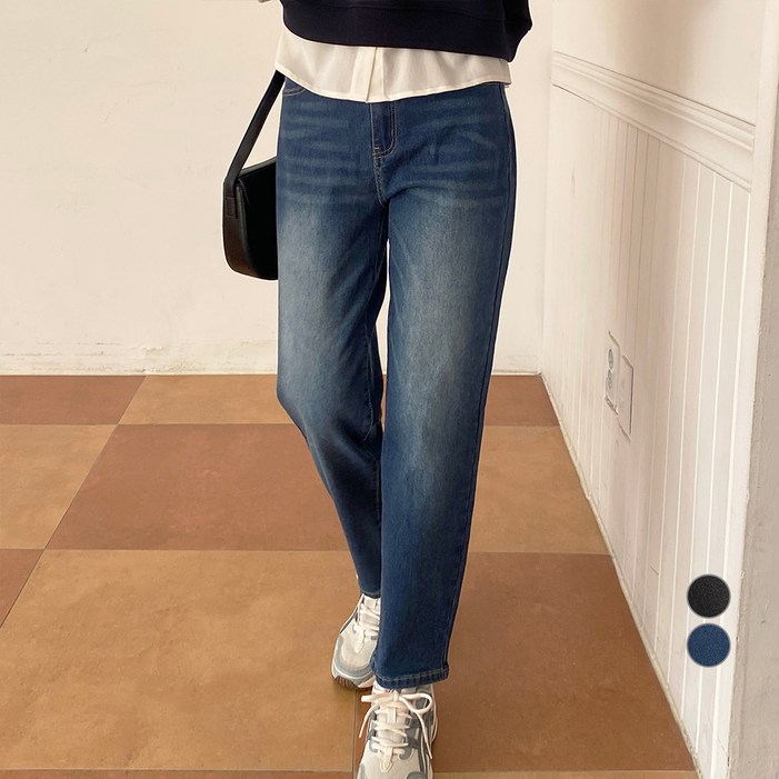 아피나르 여성용 배기핏 속밴딩 풀스판 청바지 아피나르 여성용 배기핏 속밴딩 풀스판 청바지
