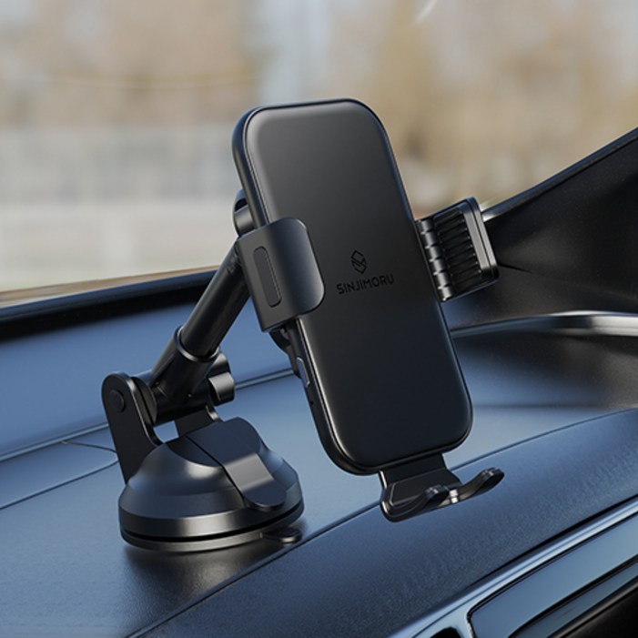 신지모루 오그랩엑스 송풍구형 + 흡착형 차랑용 15W 고속 무선충전 핸드폰 거치대