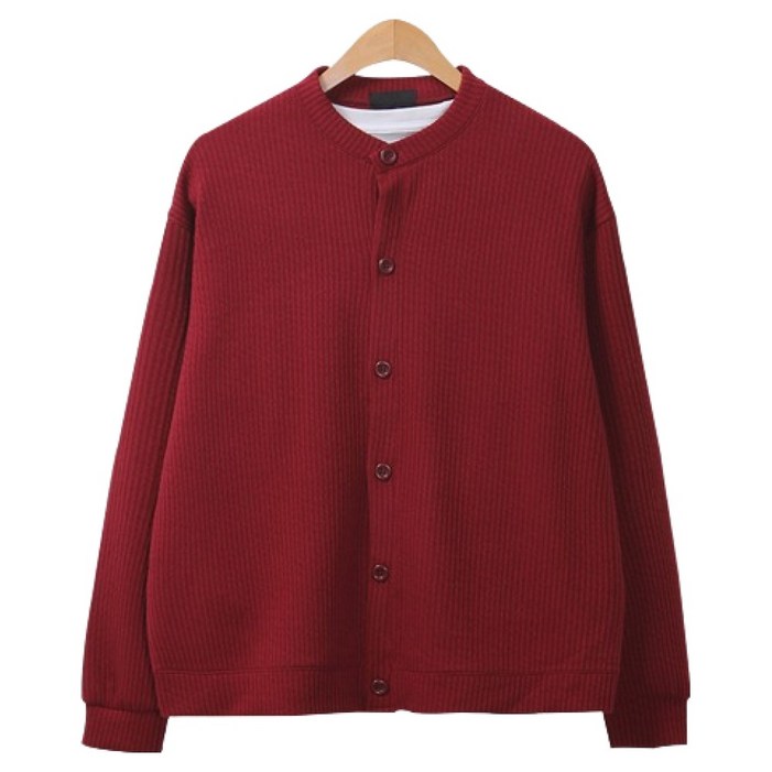 레이먼 남성용 제르파 와이드 핏 라운드넥 가디건