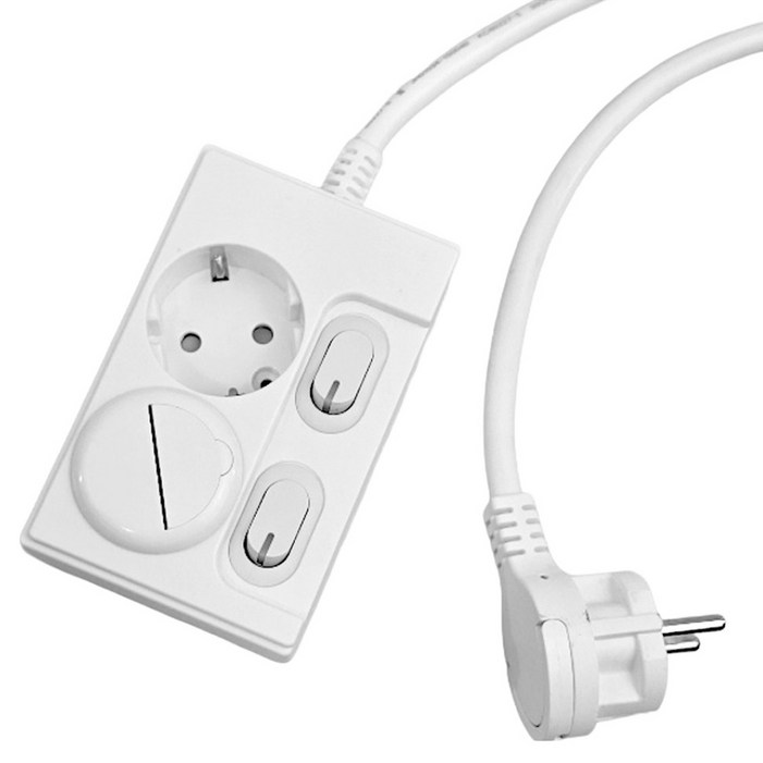 원스탑 제로갭 개별스위치 슬림 납작멀티탭 2구 16A + 안전커버 세트