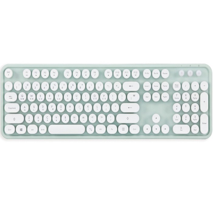 엑토 레트로 무선 키보드 KBD48, 1개, 민트, KBD48 엑토 레트로 무선 키보드 KBD48, 1개, 민트, KBD48