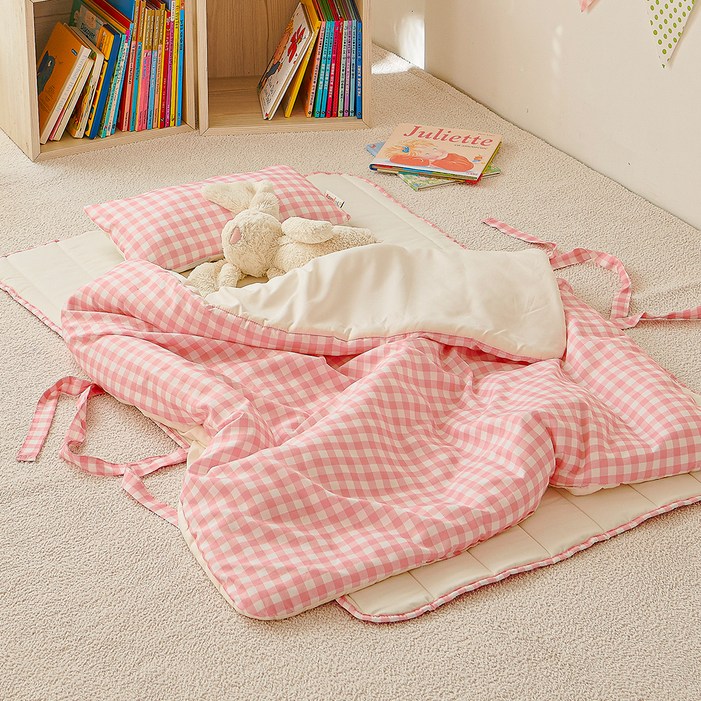 잠자코 체크러버 어린이집 낮잠이불 세트