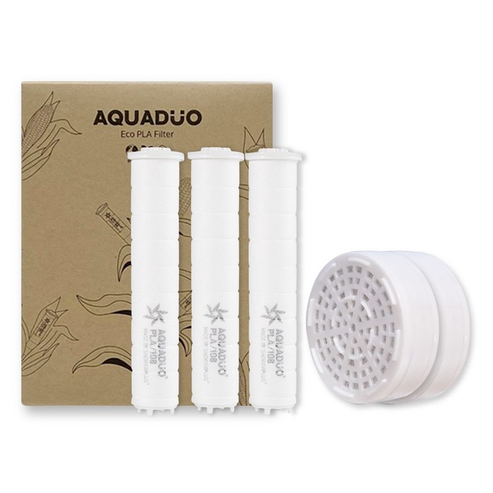 아쿠아듀오 PLA 생분해 샤워기필터  ACF 헤드필터 세트, 1개