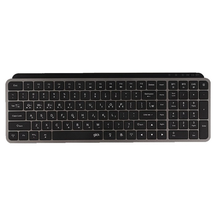지클릭커 오피스프로 펜타 멀티페어링 저소음 블루투스 105키 무선 키보드