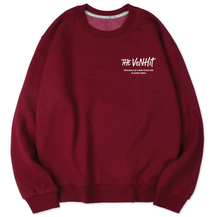 벤힛 남녀공용 세미 오버핏 스트릿 로고 특양면 맨투맨