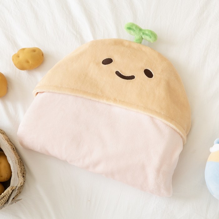 부실감자 따뜻해 후드망토 담요