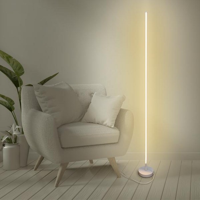 북유럽 플로어 장스탠드 LED 거실조명, 화이트  전구색