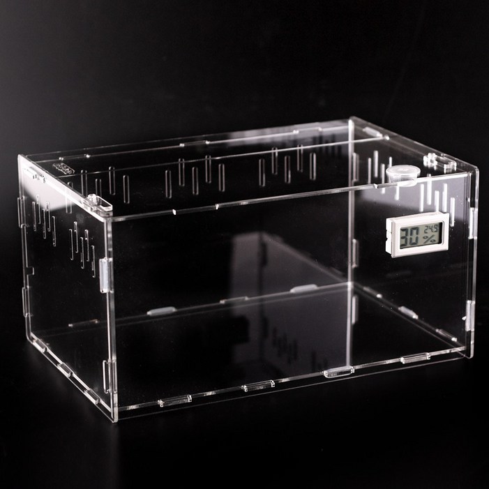 온습도계 아크릴 사육장 도마뱀 크레스티드 게코 케이지