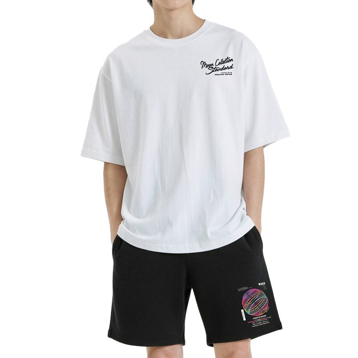 남녀공용 빅사이즈 5부오버핏 오로라  반바지 오로라 트레이닝세트 추리닝