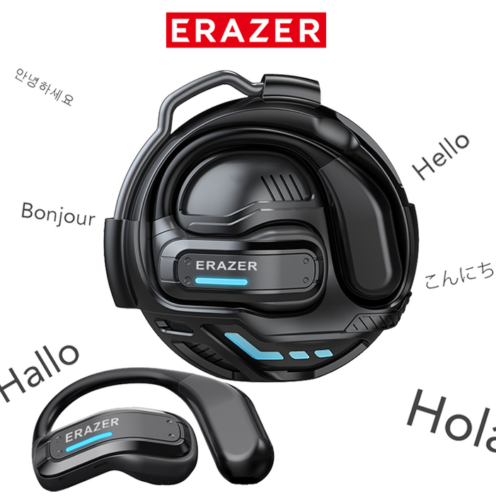 ERAZER X8 AI 번역 이어폰, 무선 블루투스 OWS HiFi 방수 게이밍 이어폰